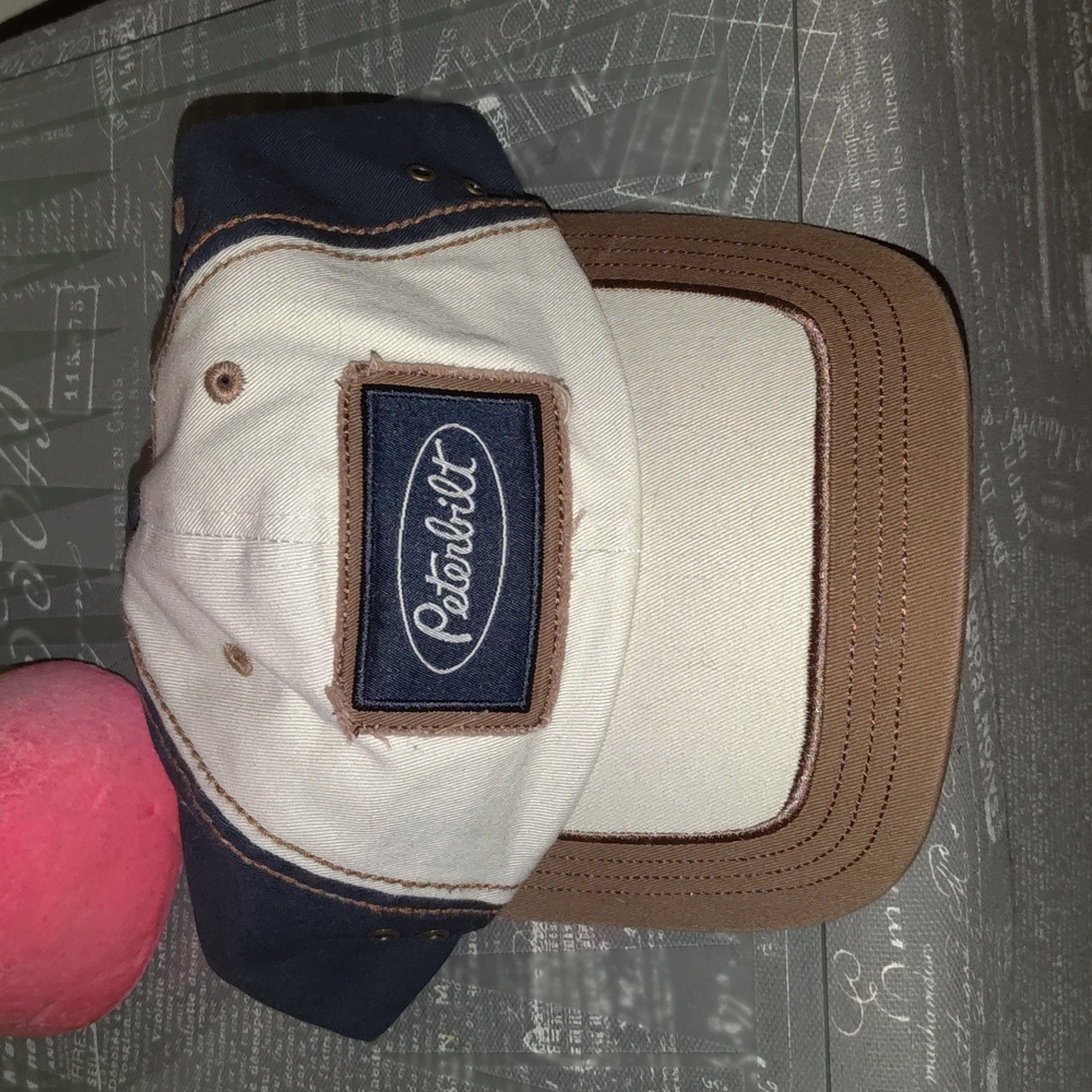 Peterbilt Stitched Patch Distressed Strap-On Hat - image 1